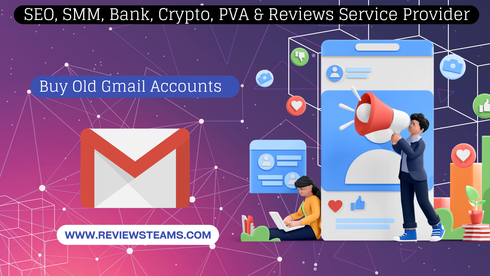 Buy Old Gmail Accounts - New, Aged Available All Country